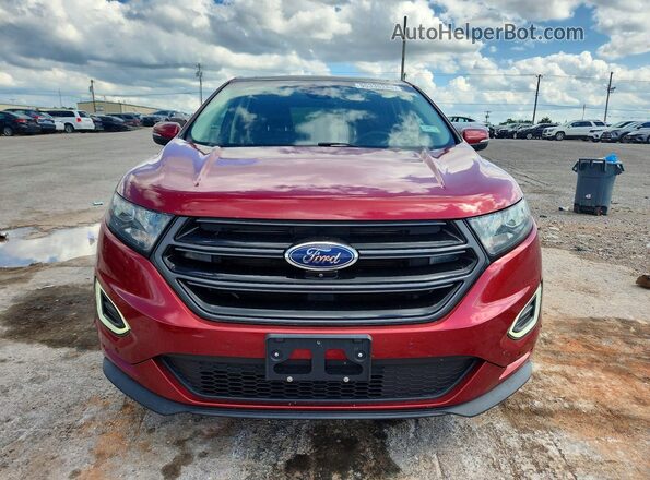 2FMPK4AP7HBB14983 2017 FORD EDGE Red წინა ხედი