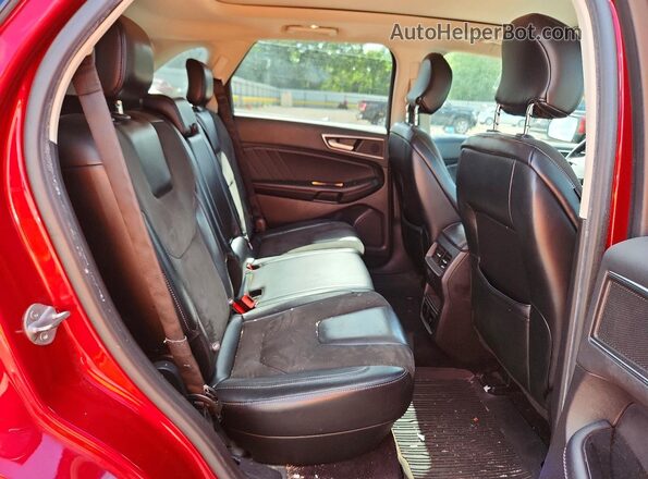 2FMPK4AP7HBB14983 2017 FORD EDGE Red უკანა სალონის ხედი