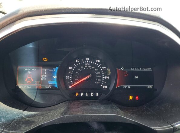 2FMPK4AP7LBA01768 2020 FORD EDGE Black Вид щитка приладів