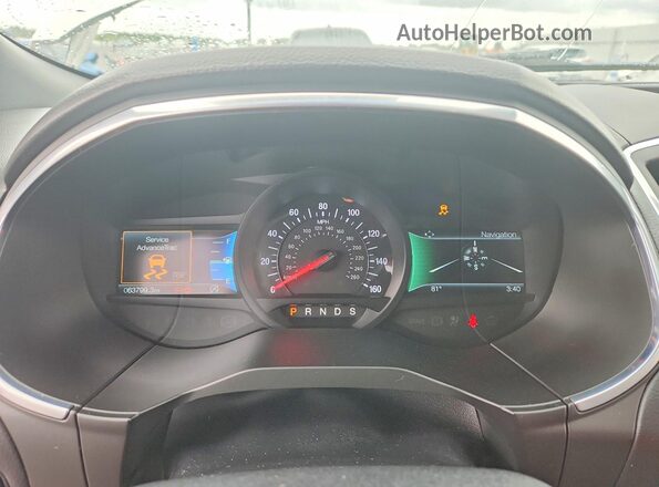 2FMPK4AP7LBB16225 2020 FORD EDGE White Вид щитка приладів