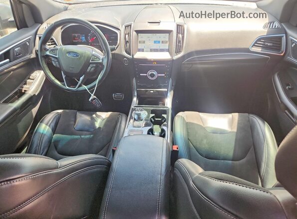 2FMPK4AP8KBC27042 2019 FORD EDGE Серебряный Вид панели приборов