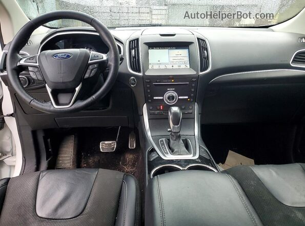 2FMPK4AP9HBB48553 2017 FORD EDGE White Widok deski rozdzielczej
