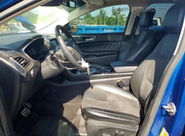 2FMPK4APXJBC06238 2018 FORD EDGE Blue Вид салону спереду