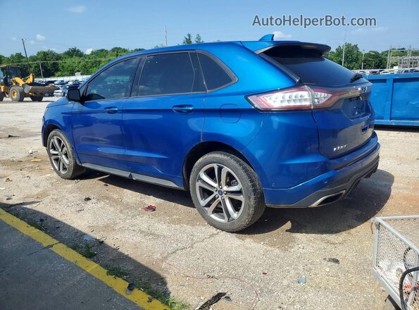 2FMPK4APXJBC06238 2018 FORD EDGE Blue Задня ліва чверть