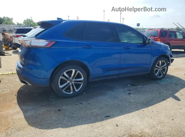 2FMPK4APXJBC06238 2018 FORD EDGE Blue Задня права чверть