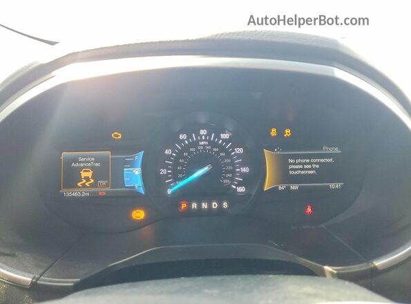 2FMPK4APXJBC06238 2018 FORD EDGE Blue Вид щитка приладів