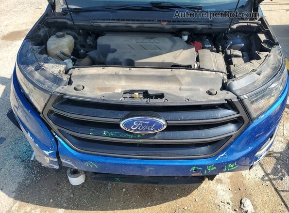 2FMPK4APXJBC06238 2018 FORD EDGE Blue Вид підкапотного простору