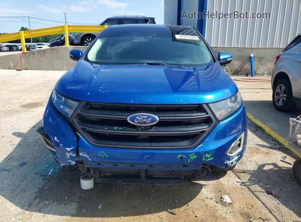 2FMPK4APXJBC06238 2018 FORD EDGE Blue Вид спереду