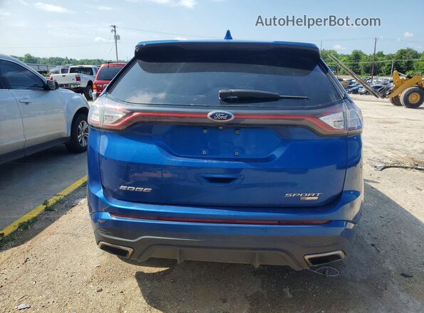 2FMPK4APXJBC06238 2018 FORD EDGE Blue Вид ззаду