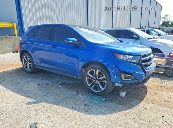 2FMPK4APXJBC06238 2018 FORD EDGE Blue Передня права чверть