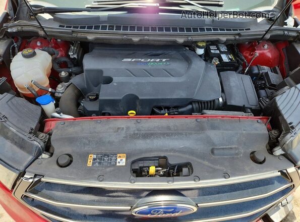 2FMPK4APXJBC39417 2018 FORD EDGE Red Vista del compartimento del motor