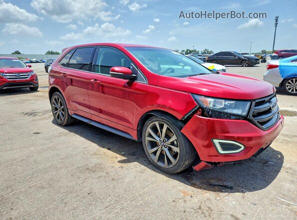 2FMPK4APXJBC39417 2018 FORD EDGE Red Delantero derecho