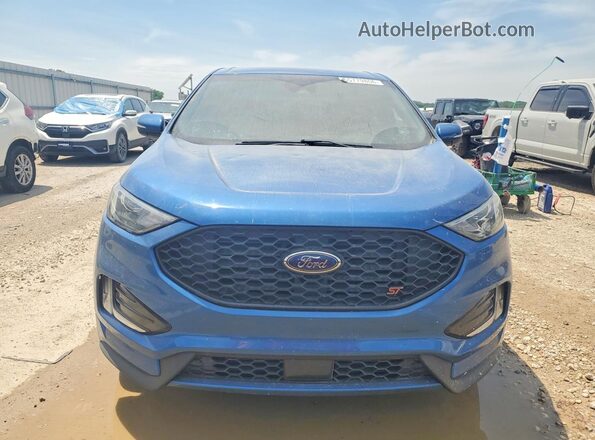 2FMPK4APXKBB01085 2019 FORD EDGE Blue Front view