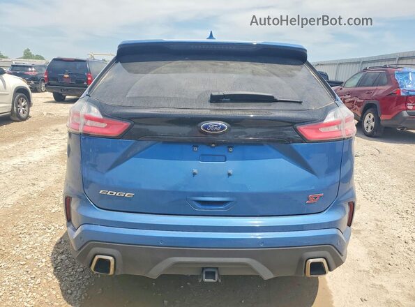 2FMPK4APXKBB01085 2019 FORD EDGE Blue Rear view