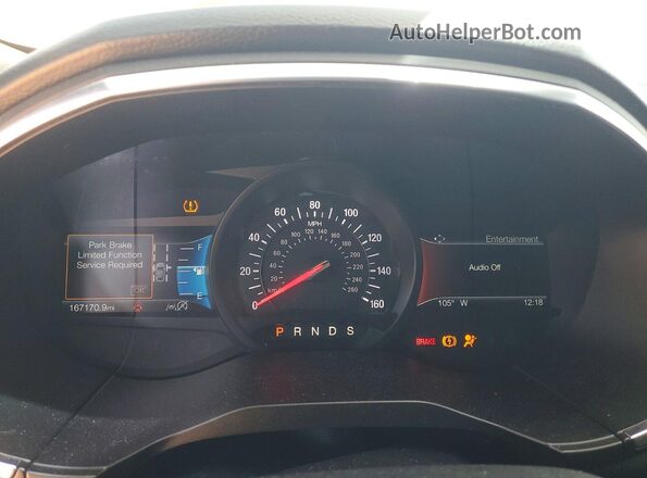 2FMPK4APXLBA10917 2020 FORD EDGE Blue Вид щитка приладів