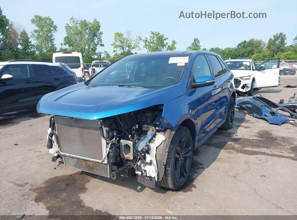 2FMPK4APXLBA96357 2020 FORD EDGE Blue Առջևի ձախ երեք քառորդ տեսարան