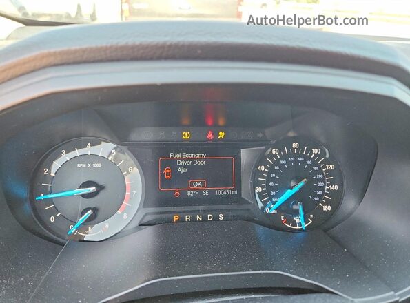 2FMPK4G92HBB94413 2017 FORD EDGE Gray ხელსაწყოთა პანელის ხედი