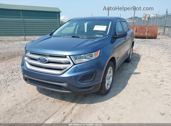 2FMPK4G94JBC30866 2018 FORD EDGE Blue Առջևի ձախ երեք քառորդ տեսարան
