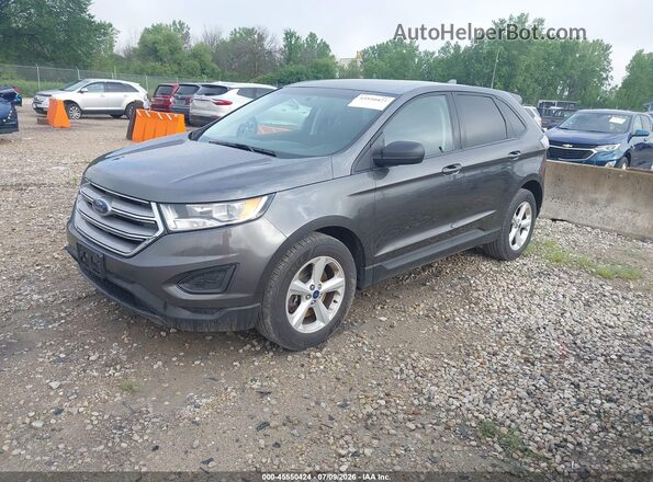 2FMPK4G96HBC60297 2017 FORD EDGE Gray Vista tres cuartos delantera izquierda