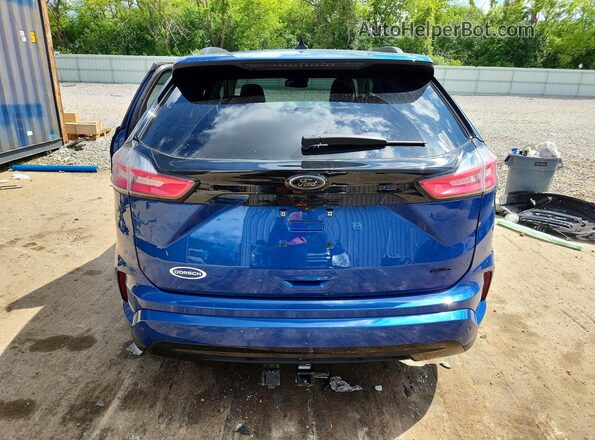 2FMPK4G96NBB16647 2022 FORD EDGE Blue Вид ззаду