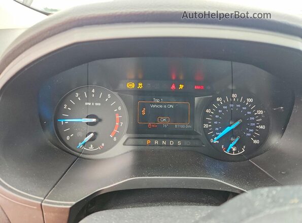2FMPK4G97LBA11855 2020 FORD EDGE Gray Widok zestawu wskaźników
