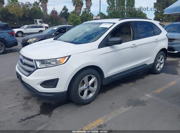 2FMPK4G98JBC23659 2018 FORD EDGE White წინა მარცხენა ხედი სამი მეოთხედიდან