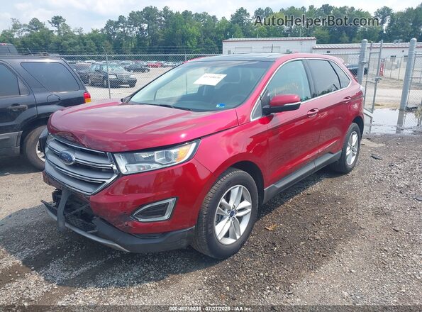 2FMPK4J80HBB78484 2017 FORD EDGE Red წინა მარცხენა ხედი სამი მეოთხედიდან