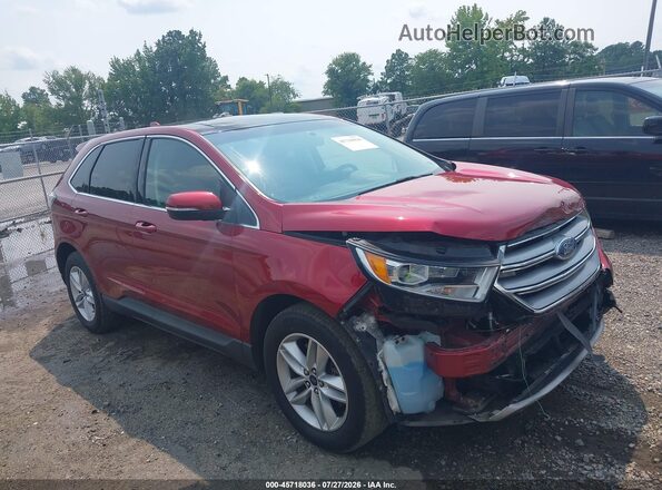 2FMPK4J80HBB78484 2017 FORD EDGE Red უკანა სალონის ხედი