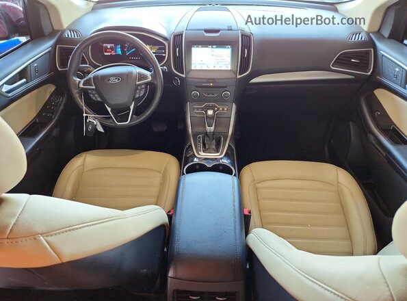 2FMPK4J80HBC31801 2017 FORD EDGE Red Вид панелі приладів
