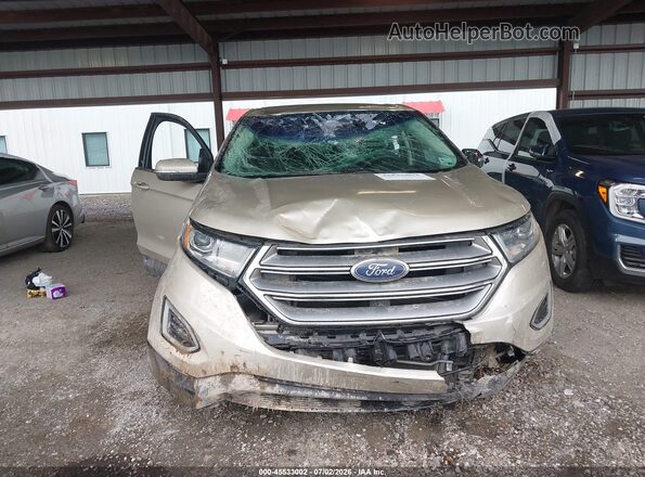 2FMPK4J80HBC52793 2017 FORD EDGE Beige Widok zestawu wskaźników