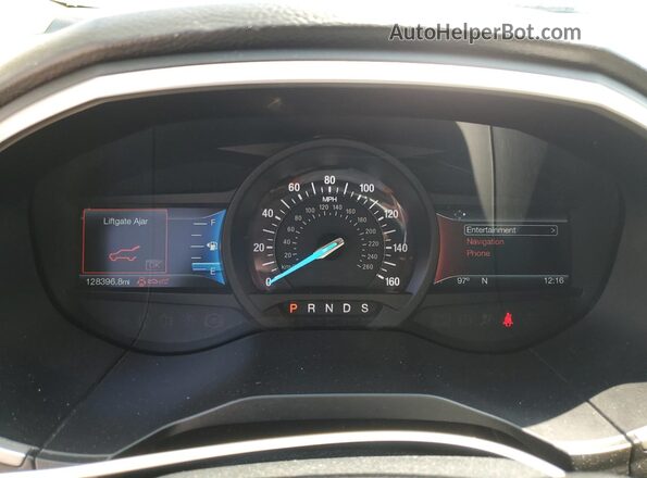 2FMPK4J80HBC66967 2017 FORD EDGE White Instrument cluster view