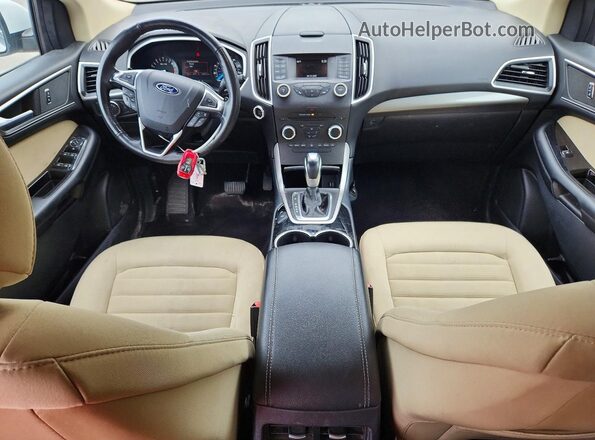 2FMPK4J81GBC31725 2016 FORD EDGE White წინა პანელის ხედი