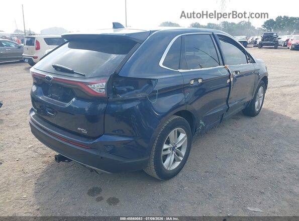 2FMPK4J82HBB15547 2017 FORD EDGE Синий Задняя правая четверть