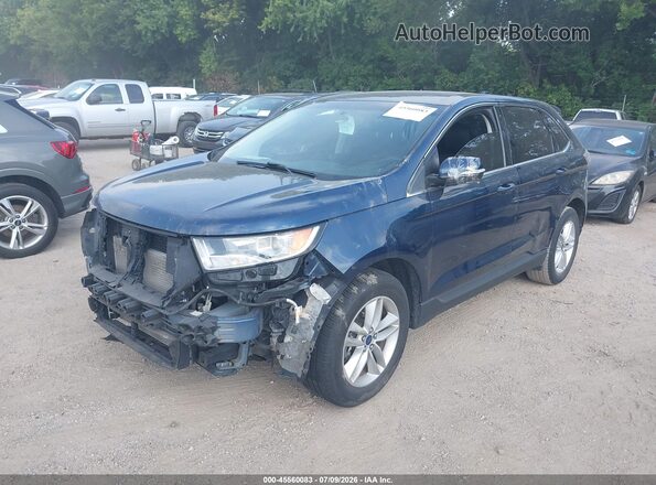 2FMPK4J82HBB15547 2017 FORD EDGE Синий Передняя левая четверть