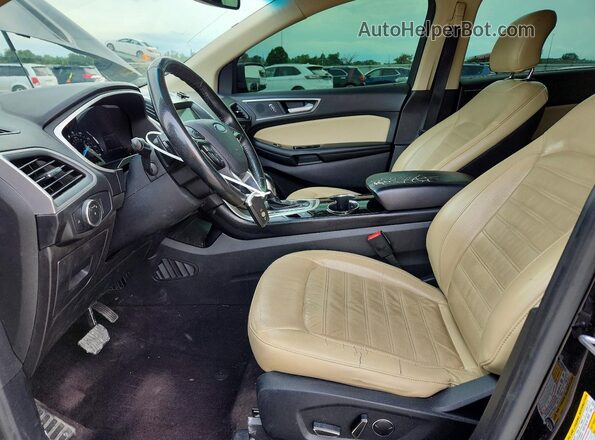 2FMPK4J82HBB42246 2017 FORD EDGE Black წინა სალონის ხედი