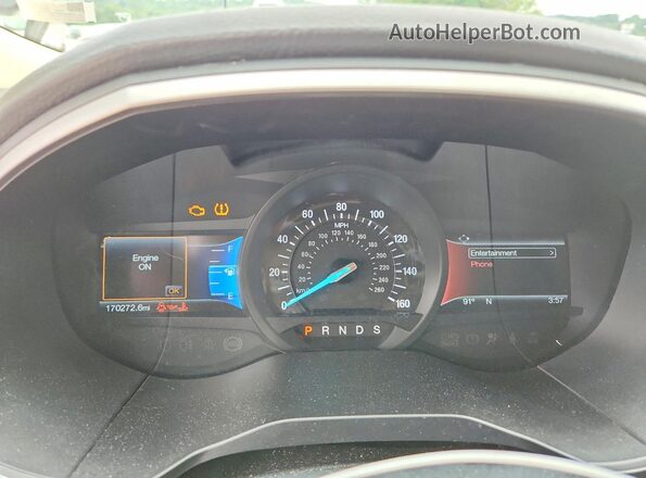 2FMPK4J82HBB42246 2017 FORD EDGE Black ხელსაწყოთა პანელის ხედი