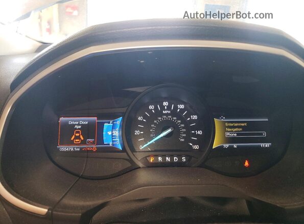2FMPK4J84HBB69898 2017 FORD EDGE Tan Instrument cluster view
