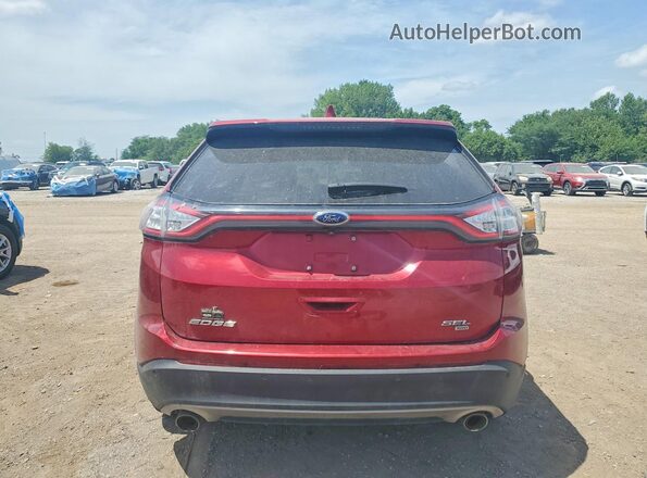 2FMPK4J84JBB58888 2018 FORD EDGE Red Rear view
