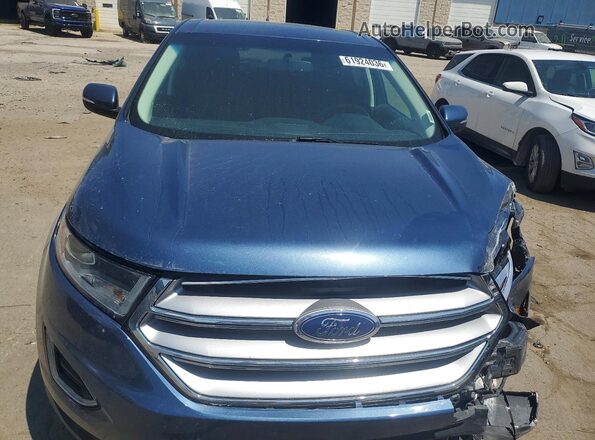 2FMPK4J84JBC36828 2018 FORD EDGE Blue ძრავის განყოფილების ხედი