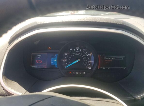 2FMPK4J84JBC36828 2018 FORD EDGE Blue ხელსაწყოთა პანელის ხედი