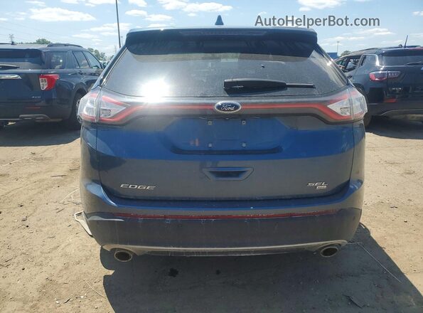 2FMPK4J84JBC36828 2018 FORD EDGE Blue უკანა ხედი