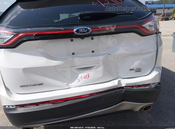2FMPK4J85HBB69683 2017 FORD EDGE White Vista del cuadro de instrumentos