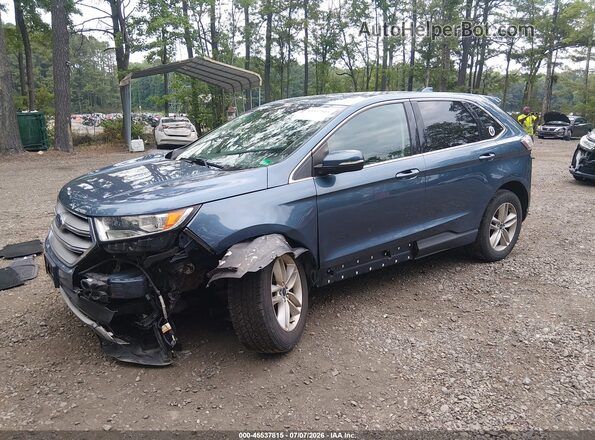 2FMPK4J86JBB69925 2018 FORD EDGE Blue Առջևի ձախ երեք քառորդ տեսարան