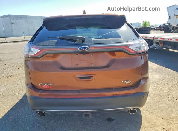 2FMPK4J87HBC64701 2017 FORD EDGE Orange Вид ззаду
