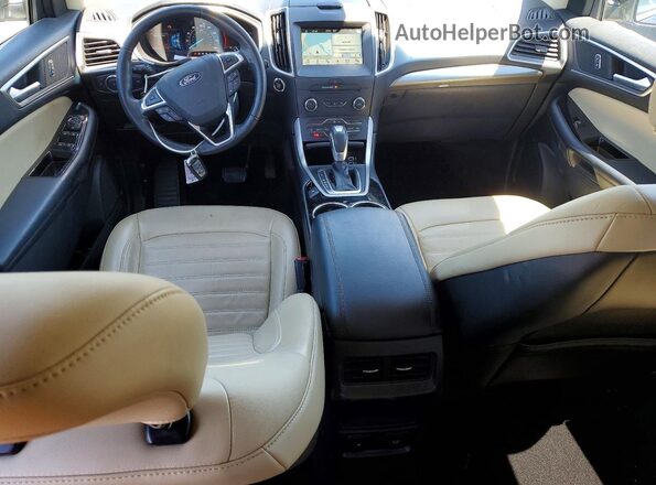 2FMPK4J88JBC13035 2018 FORD EDGE Blue წინა პანელის ხედი