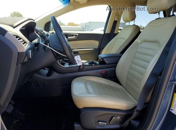 2FMPK4J88JBC13035 2018 FORD EDGE Blue წინა სალონის ხედი
