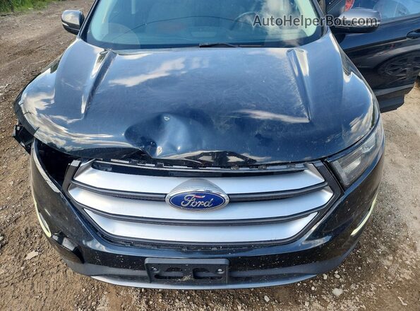 2FMPK4J88JBC30966 2018 FORD EDGE Blue ძრავის განყოფილების ხედი