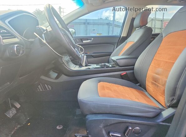 2FMPK4J88JBC30966 2018 FORD EDGE Blue წინა სალონის ხედი