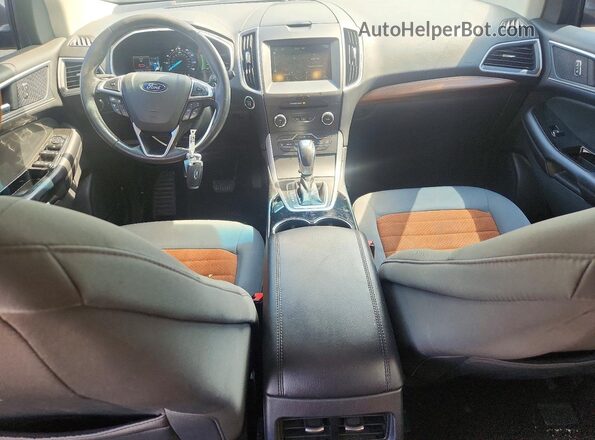 2FMPK4J88JBC30966 2018 FORD EDGE Blue წინა პანელის ხედი