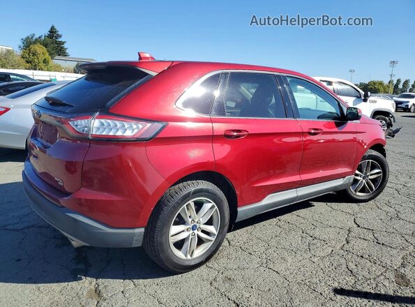 2FMPK4J89HBC34454 2017 FORD EDGE Maroon Rear right